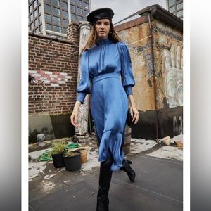 Hunter Bell Blue silk dress